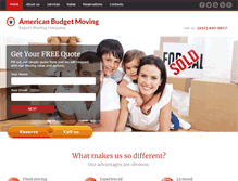 Tablet Screenshot of americanbudgetmoving.com
